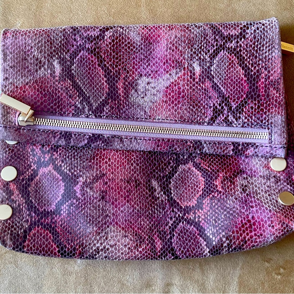 Hammit VIP medium pink snakeskin bag